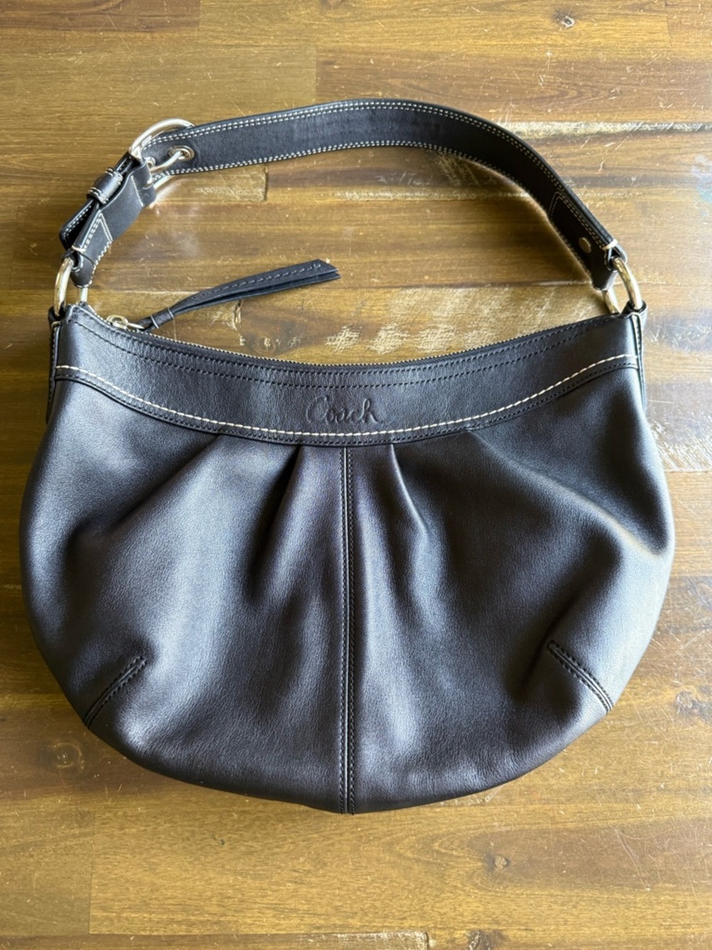 Coach Legacy Vintage Black Leather Hobo Black
